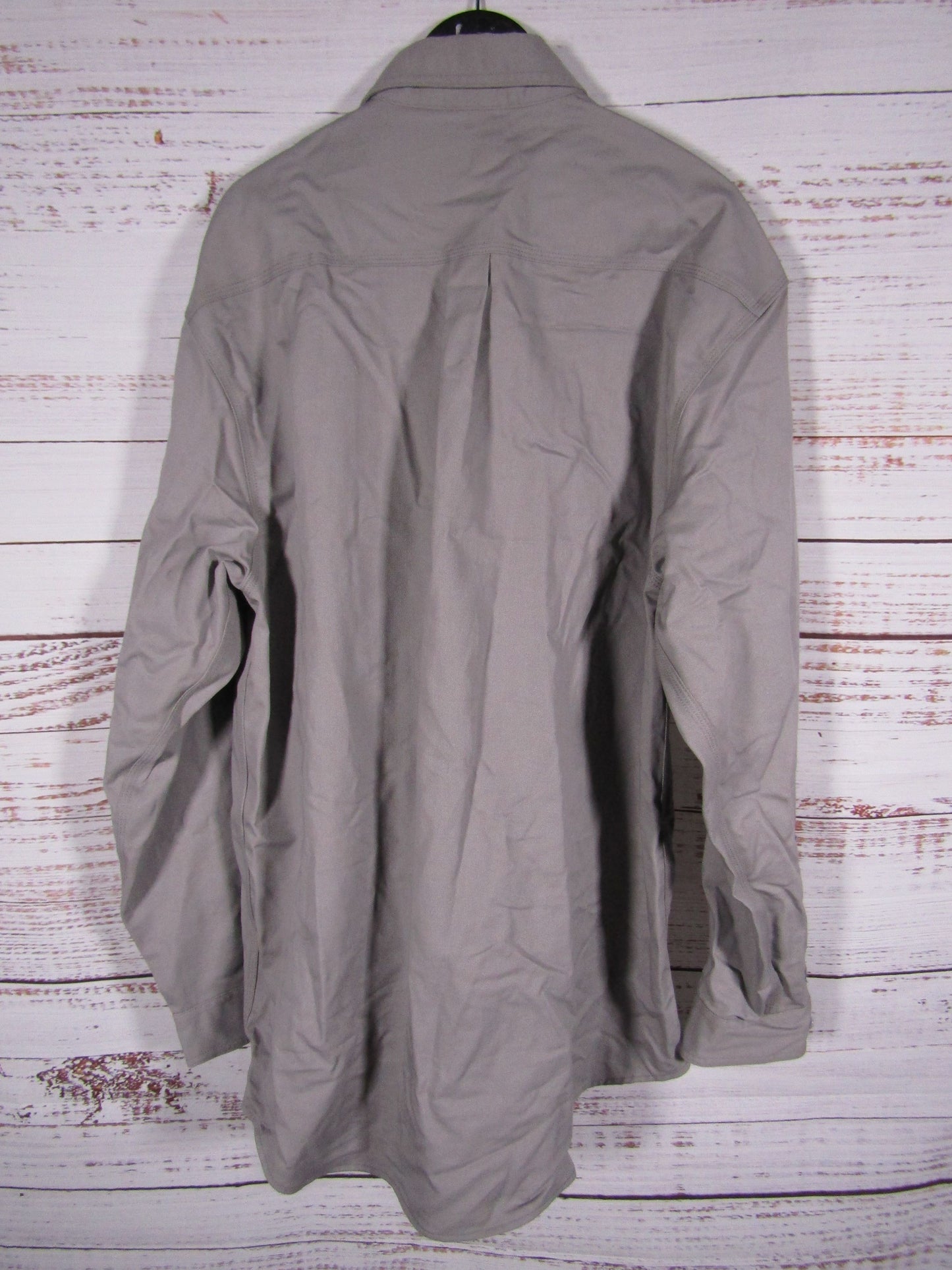 Carhartt Men's Gray Flame-Resistant Twill Shirt Size L