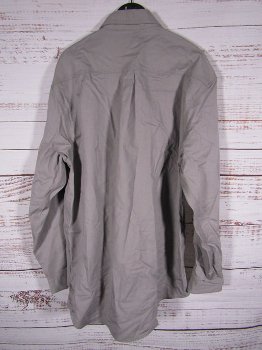 Carhartt Men's Gray Flame-Resistant Twill Shirt Size L