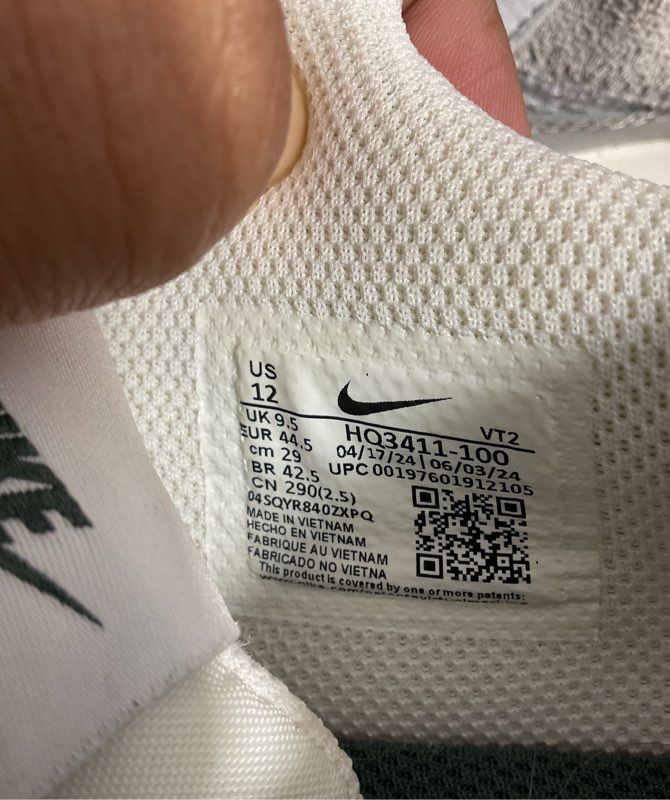 Nike Air Max Excee Shoes Women's Size 12 White Green Comfort Insole HQ3411-100