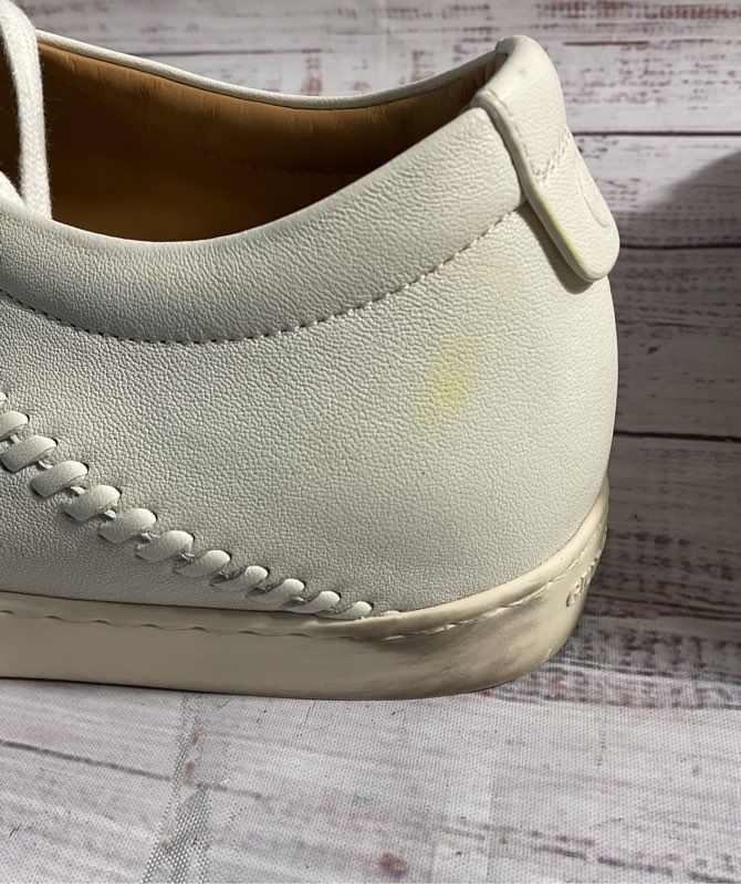 Giorgio Armani Women's Low Top Leather White Sneakers Size 6