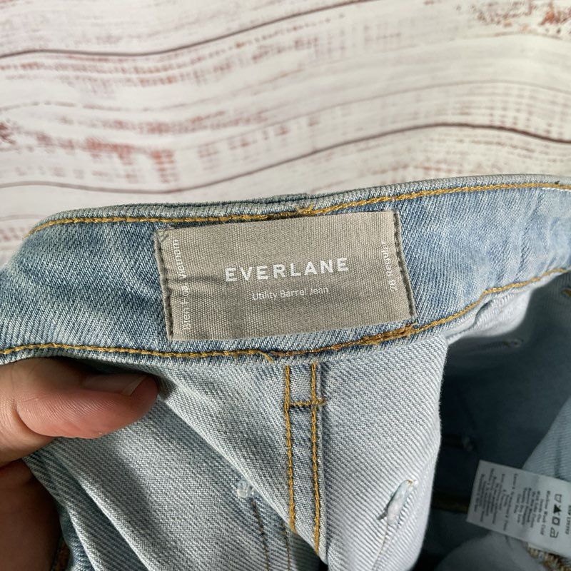 Everlane Light Blue Denim Utility Barrel Jeans - Size 28 Regular