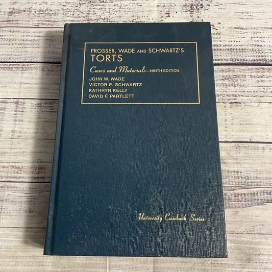 Vtg. Cases And Materials On Torts 9th Edition Hardcover Book