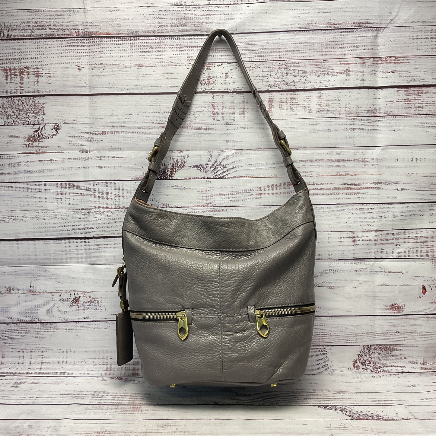 OrYany Taupe Leather Shoulder Bag Bucket Bag Purse