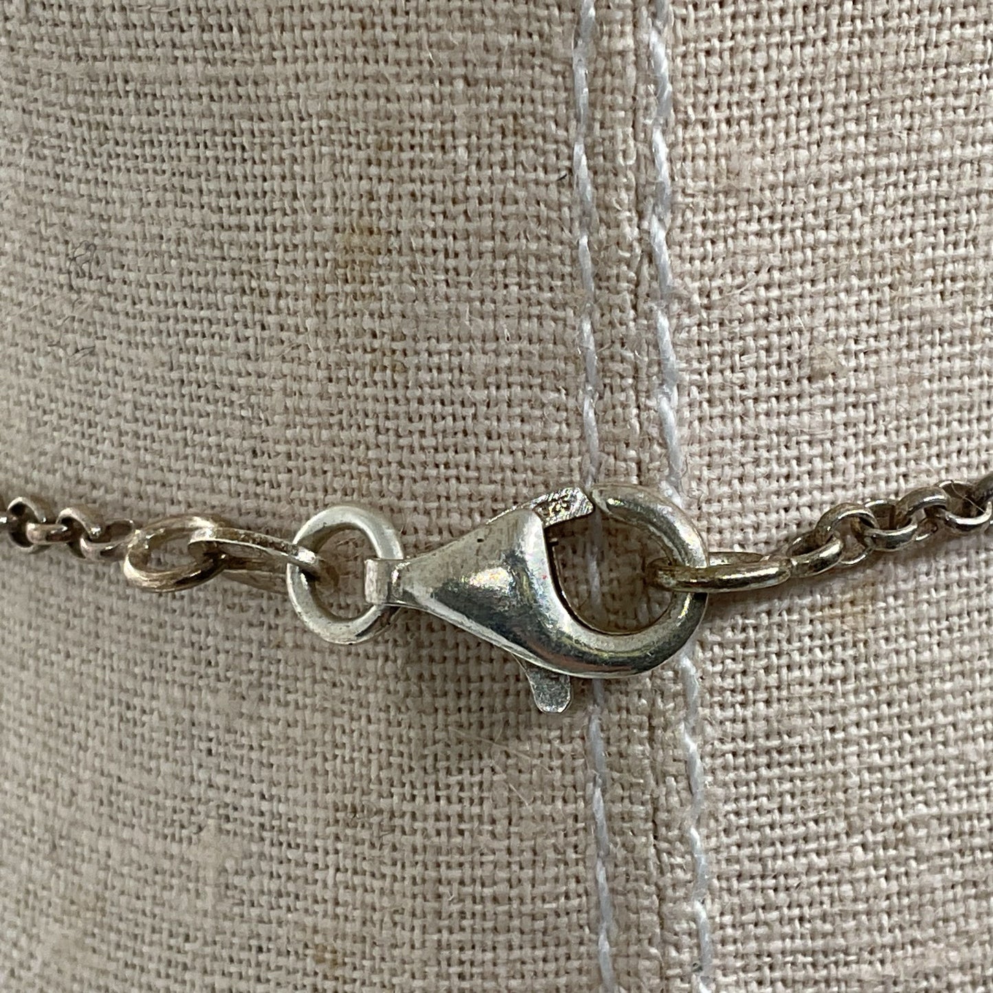 REEB Sterling Silver Tied Bow Pendant 18" Rolo Chain Necklace- 8.82g