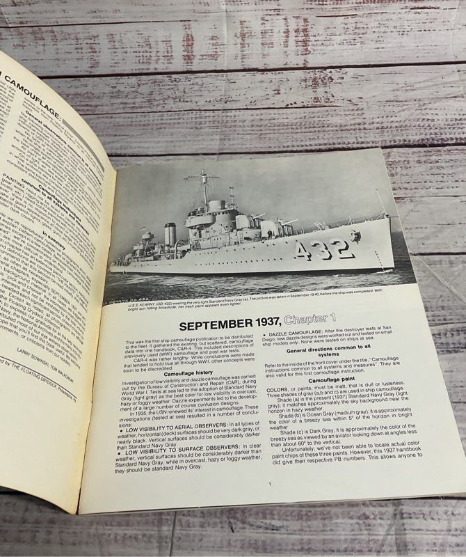 Vintage United States Navy WW2 Era Camouflage Fleet Carriers 1 & 2 1977