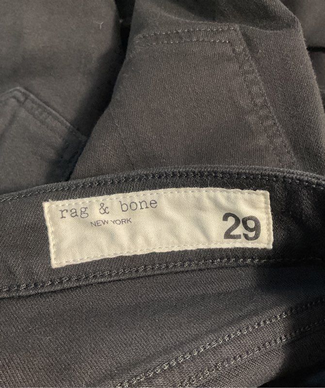 Rag & Bone Cate Mid Rise Ankle Skinny Jeans Size 29 Women's Black
