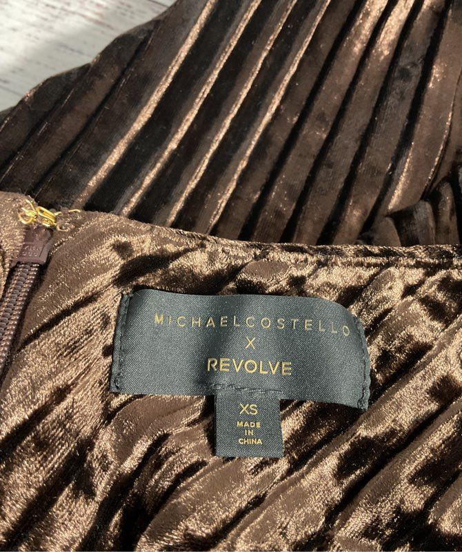 Michael Castello x Revolve Women's Dark Brown Velvet Corduroy Pants Size XS