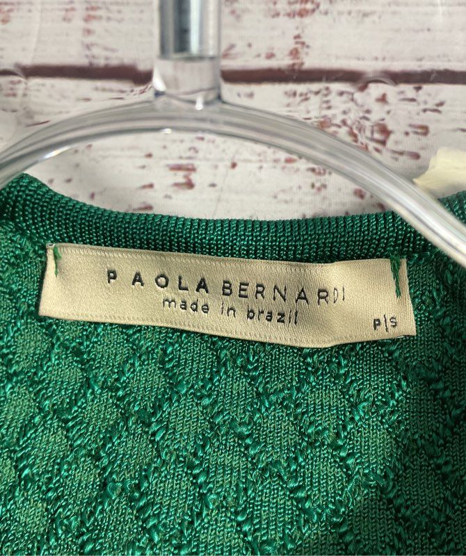 Paola Bernardi Women's Sarah Mixed-Knit Raglan Sleeve Peplum Top Size S