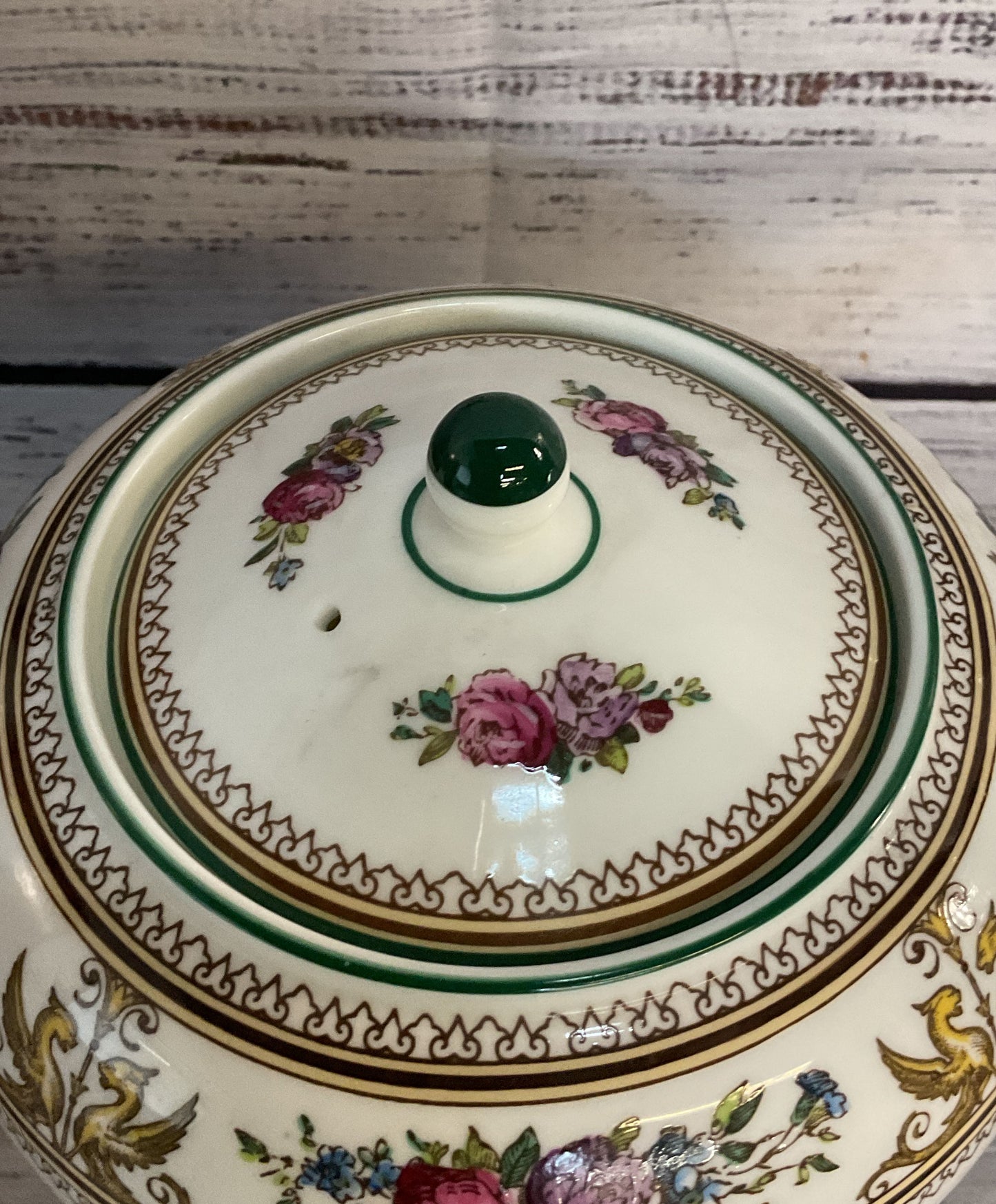 Wedgwood Columbia Bone China Floral Teapot Multicolor