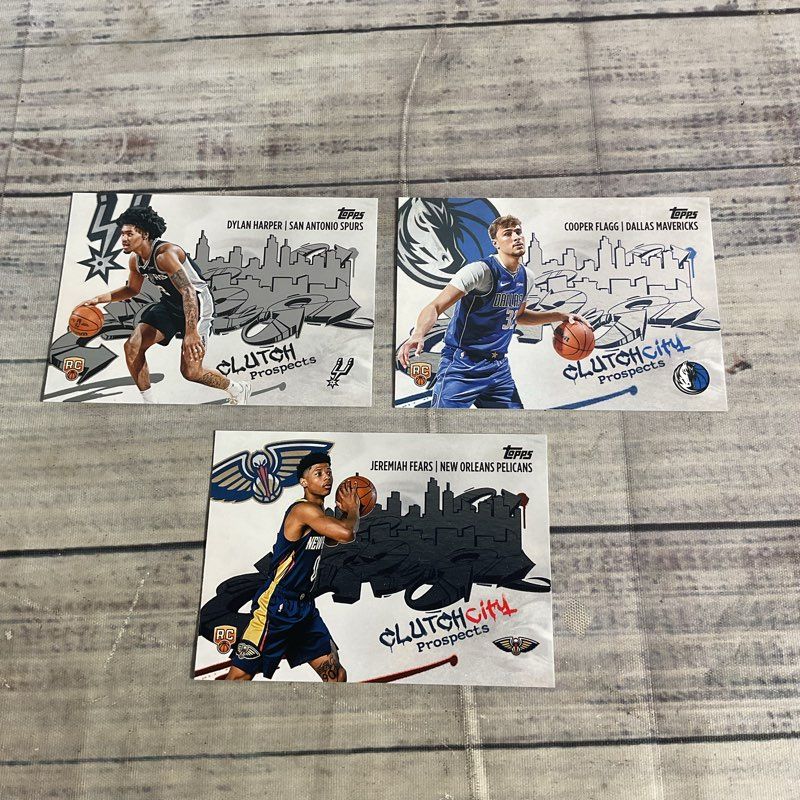 Lot Of 34 Topps 2025 Basketball Cards Rookie Foil Holo Flagg Kalkbrenner Fears