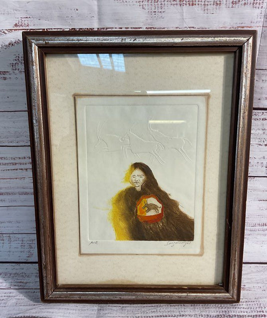 Pote Sangawongse BANGKOK THAILAND Hand Colored Etching Print Signed & Framed