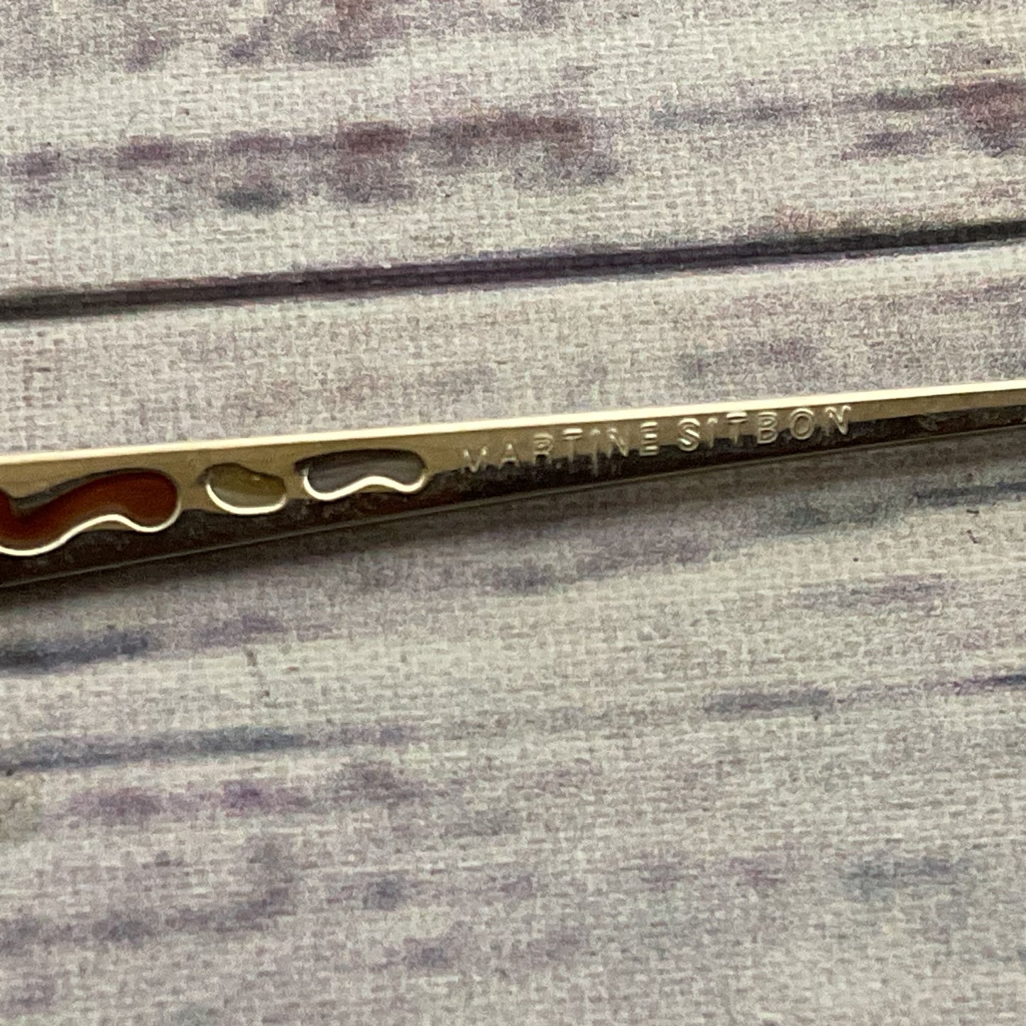 MARTINE STIBON 6534 Women's Silver Tone Blue Lens Sunglasses- 48[ ]18 140