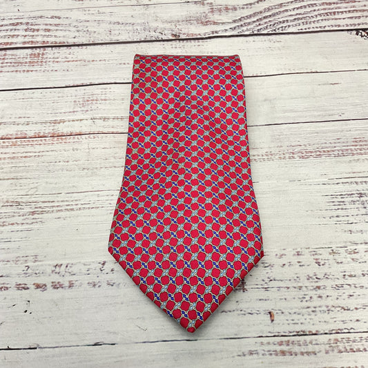 Brooks Brothers Red Blue Print Design 100% Silk Neck Tie 57"L 4"W
