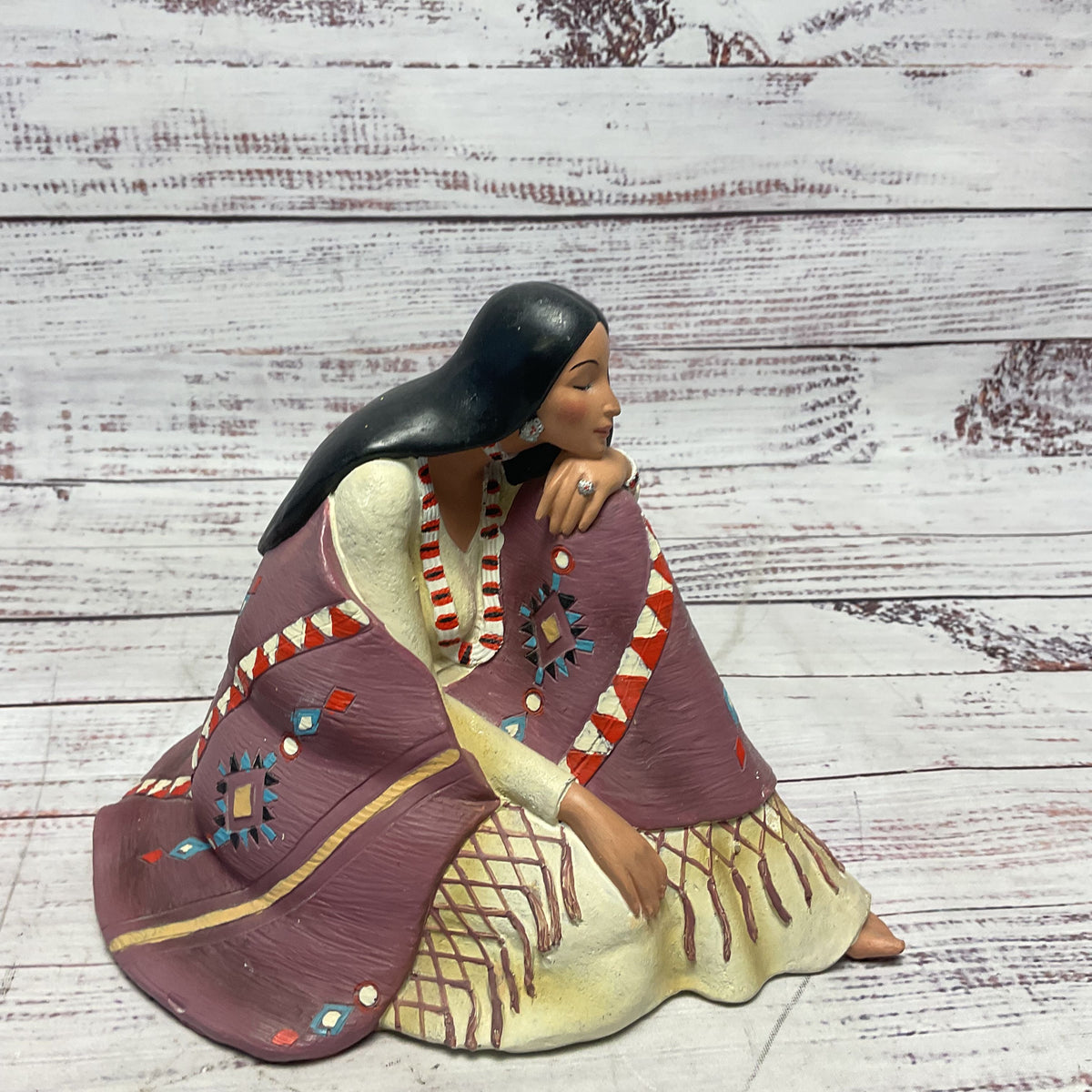 Adelbert's Designs Americana Amelia Navajo Native Woman Figure 2005 Hand Painted