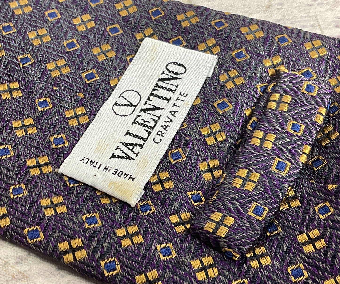 Valentino Geometric Patterned Tie Multicolor OS