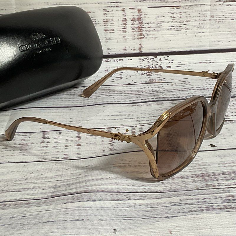 COACH HC8280U Women's Clear Brown Sunglasses with Case- 57[ ]17 140