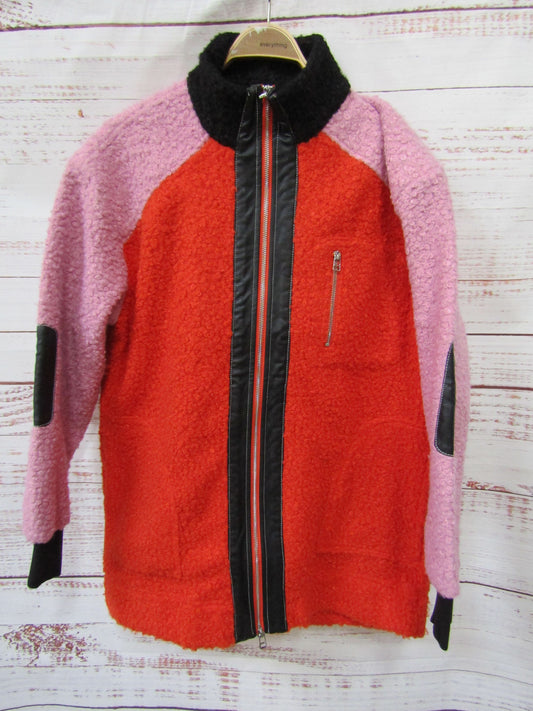 Staud Women's Multi-Color Scrabble Fleece Texture Coat Jacket Size S
