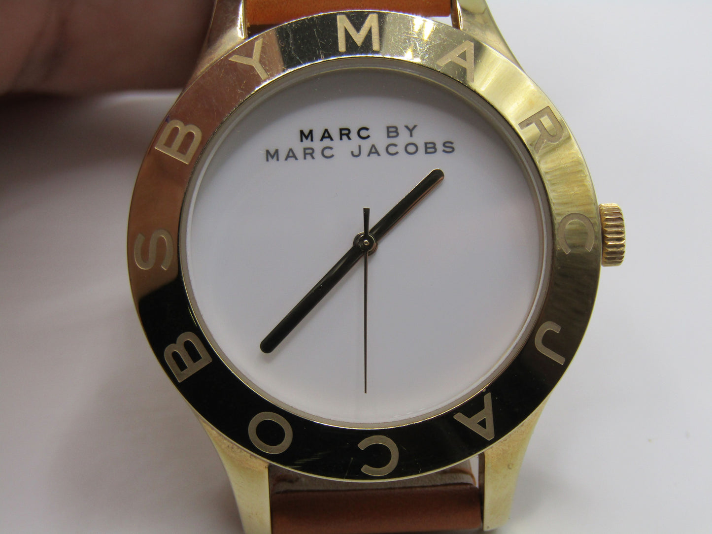 Marc by Marc Jacobs Women's Gold Tone Stainless Steel Leather Band Quartz Watch