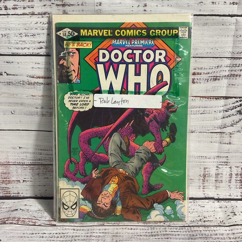Lot Of 3 Vintage 80s Doctor Who Marvel Sci Fi Comics 1 58 60 Ungraded