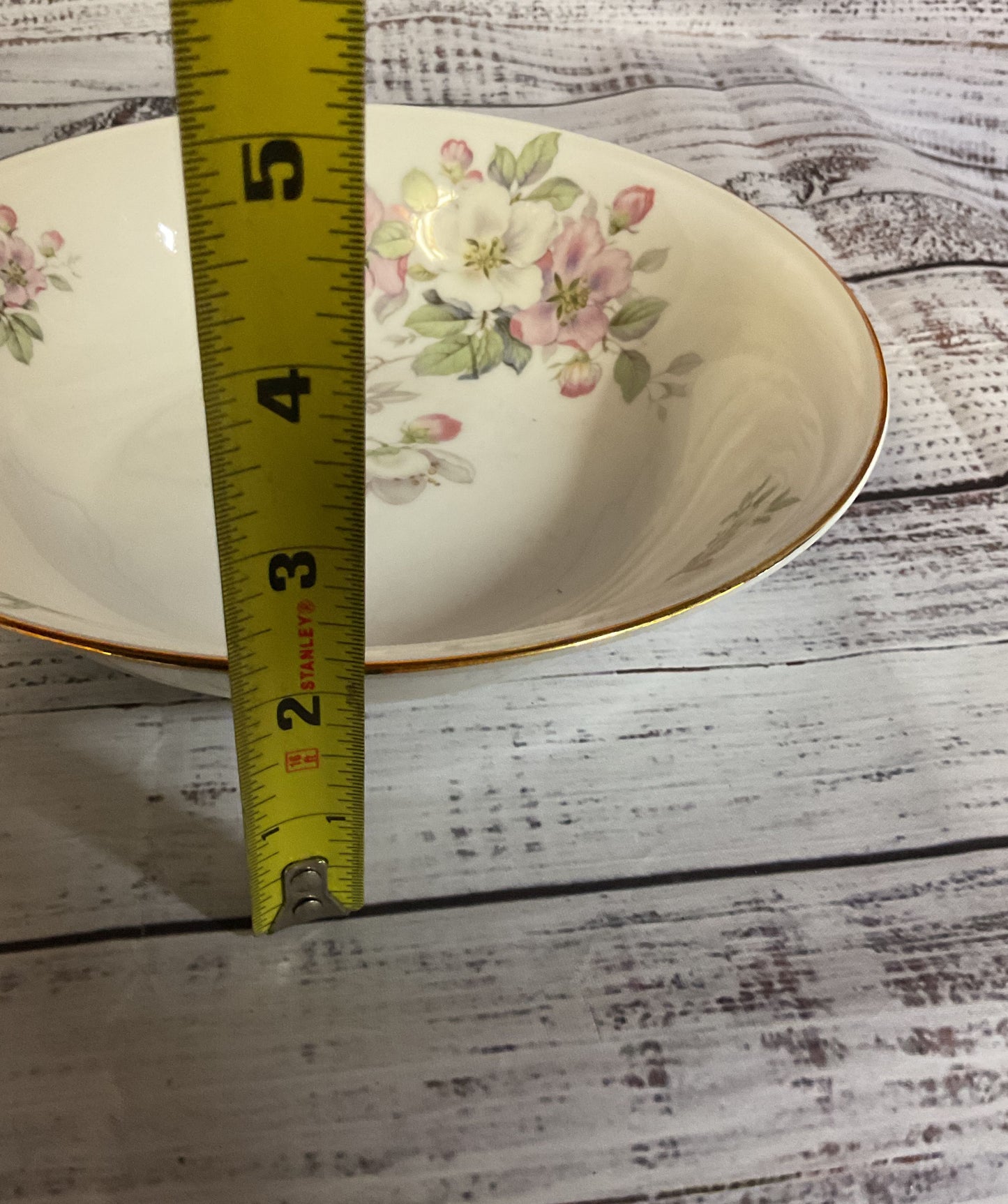 Tirschenreuth Bavaria Germany Apple Blossom White Porcelain Serving Bowl