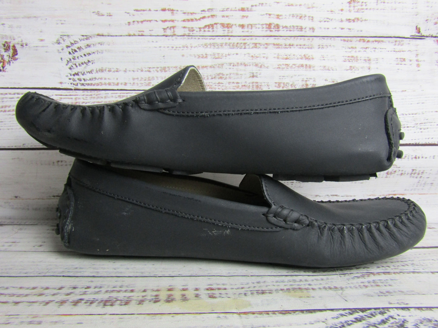 London Kids Sahara Girl's Black Loafer Shoes Size 7 Made in Italy