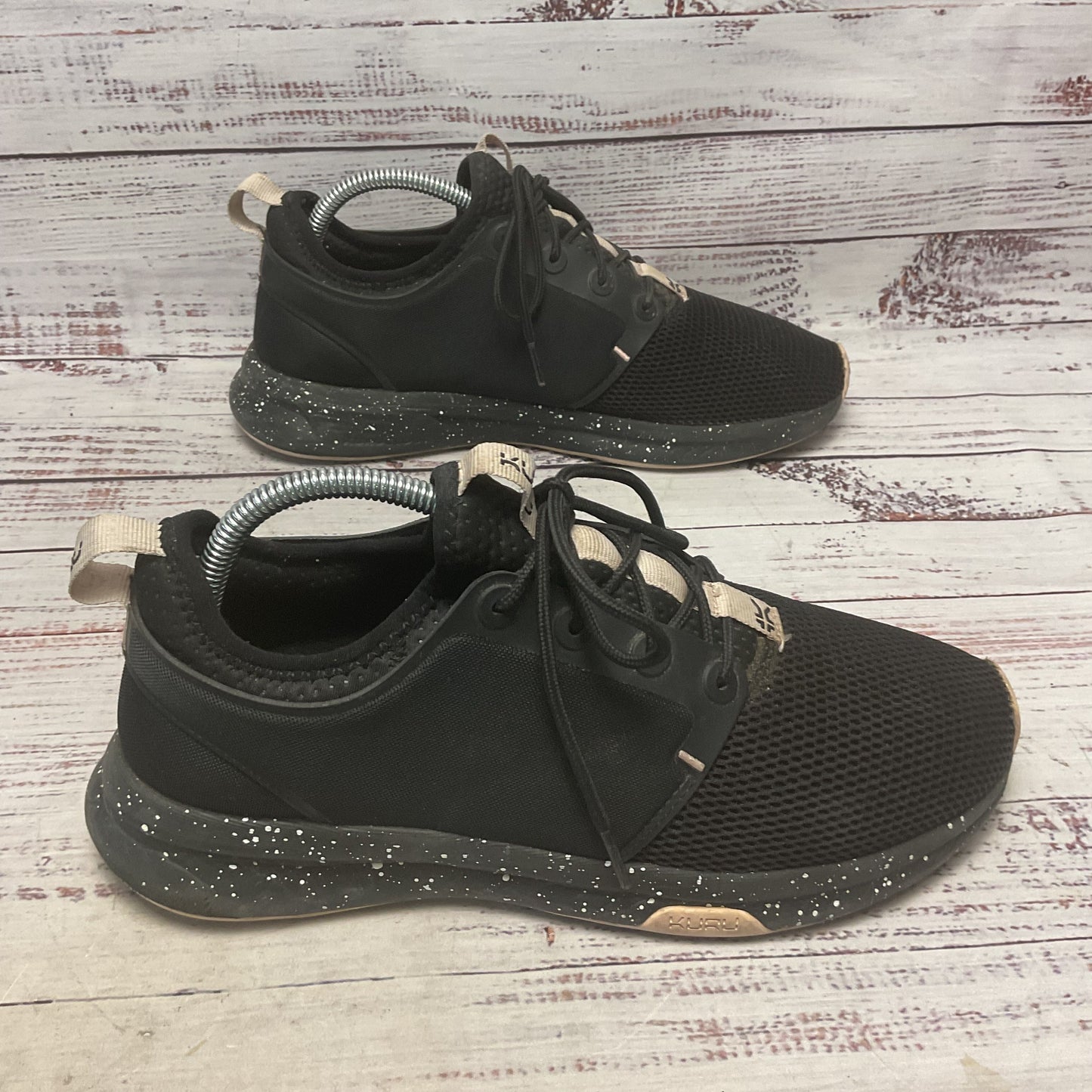 Kuru Atom Black Athletic Sneaker Running Shoe Women Size 9.5