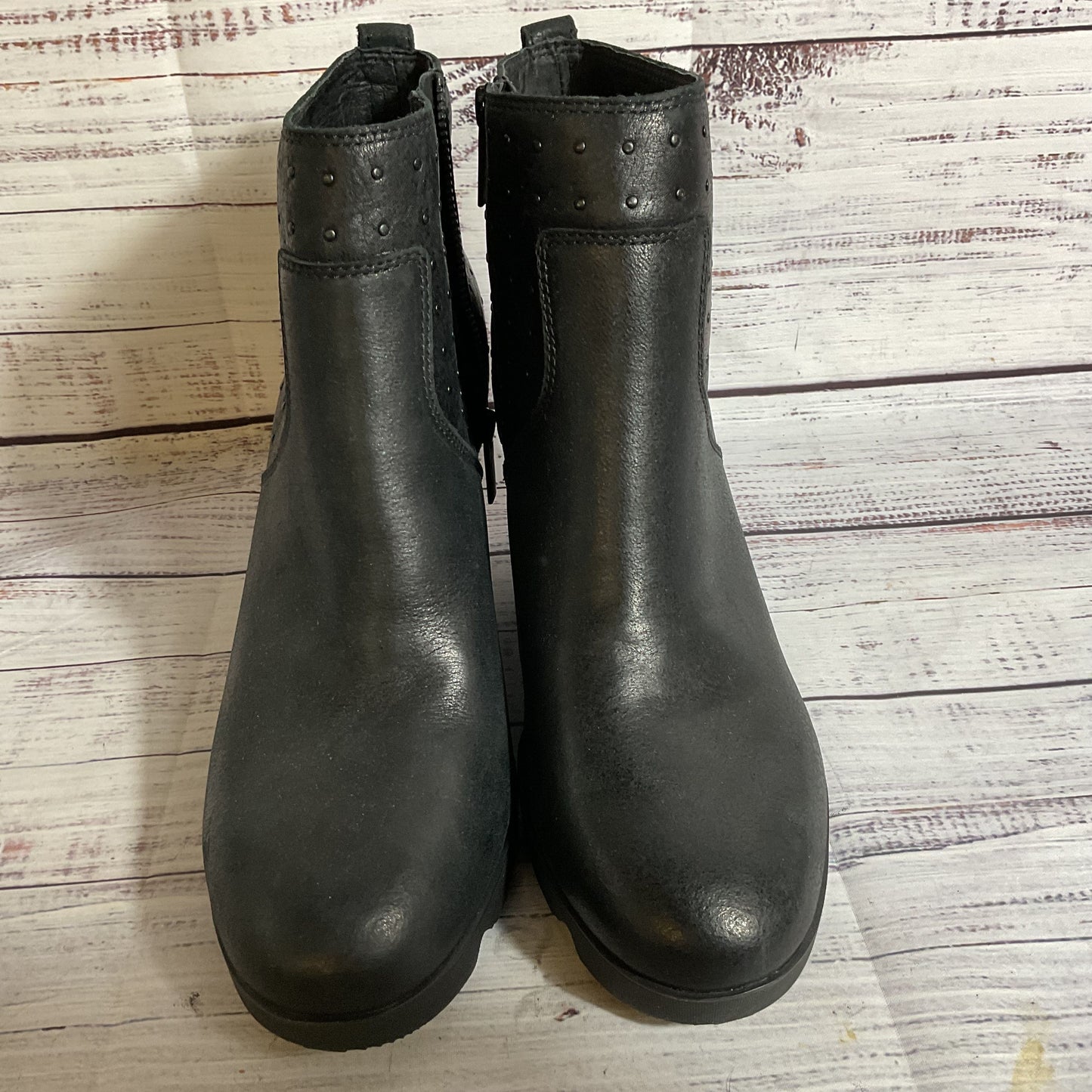 SOREL Joan Uptown Black Wedge Size Zip Women's Bootie Boots- SZ 10.5