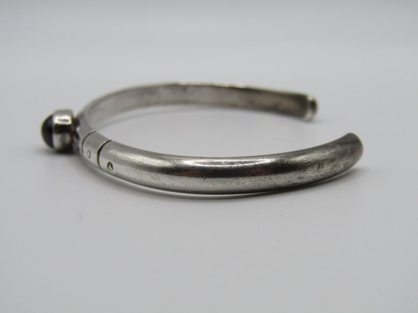 Mary Ann Katke Sterling Silver Rhodolite Garnet Cuff Bracelet