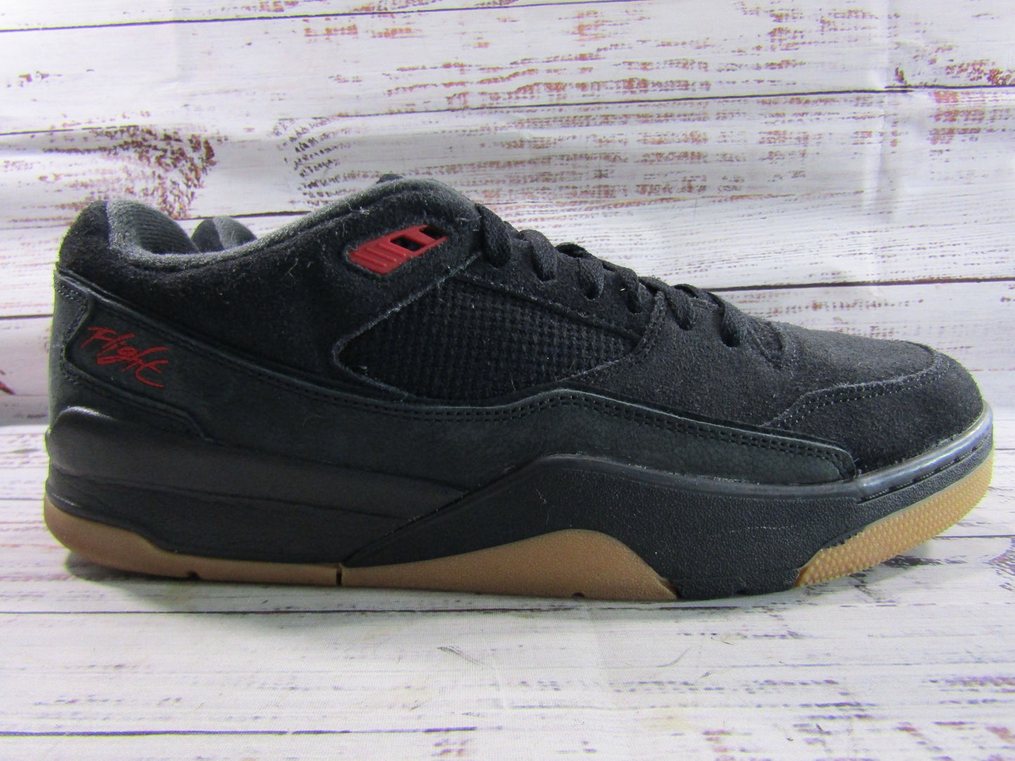 Nike Jordan Flight Court Men's Black Suede Low Top Sneaker Size 13 HF3255-001