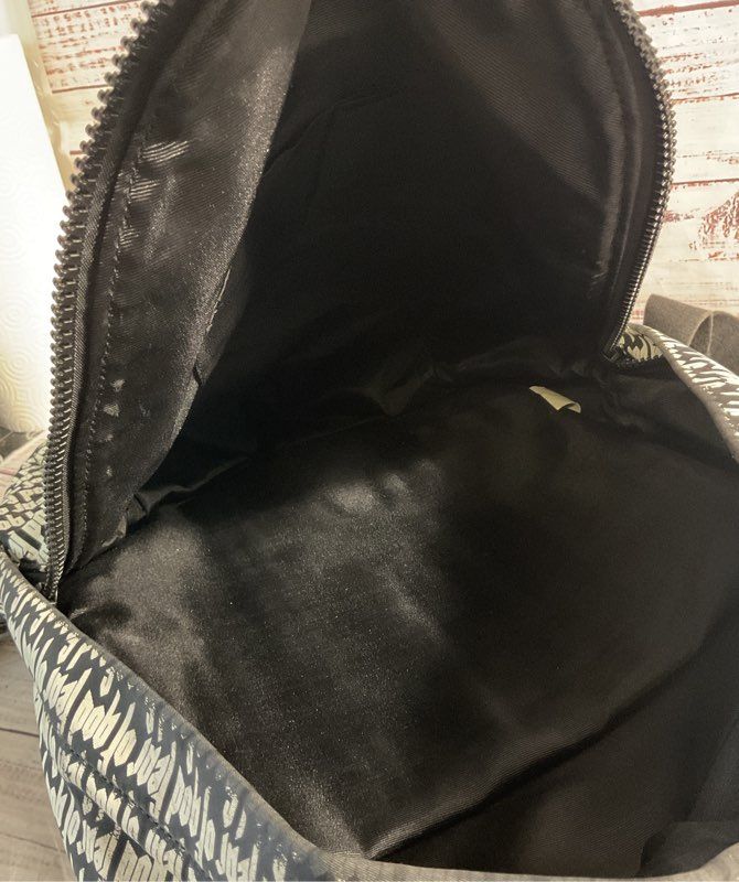 Rare Essentials Fear Of God Designer Black White Zip Shoulder Straps Backpack