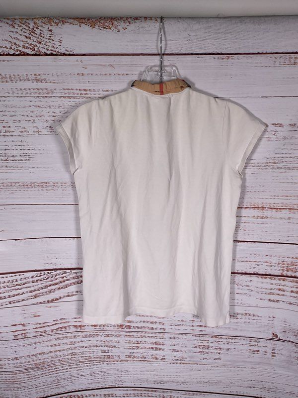 Burberry Boys White Polo Nova Check Collared Short Sleeve Shirt Size 14Y