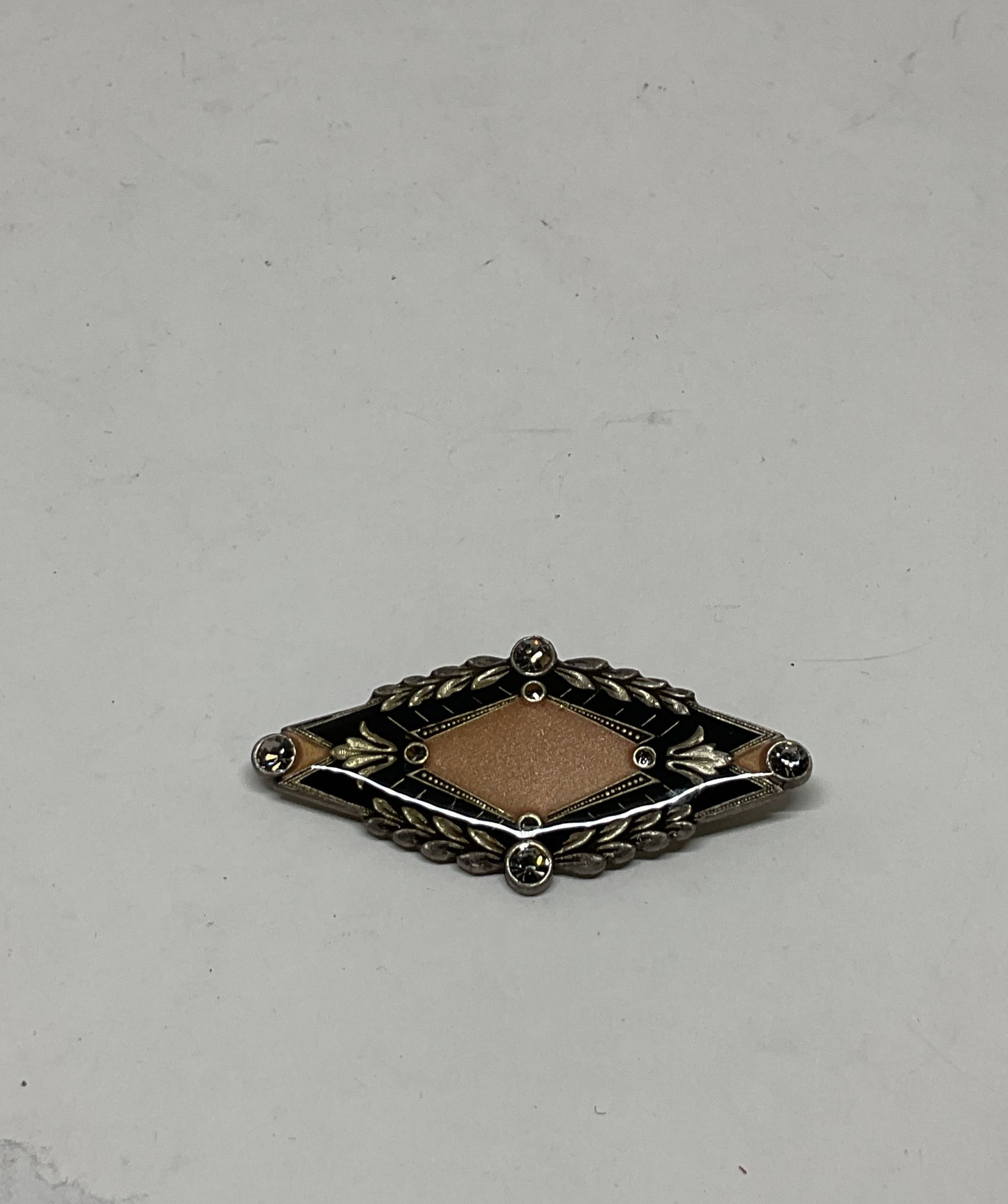 Catherine Popesco France Silver Tone Enamel Vintage Brooch