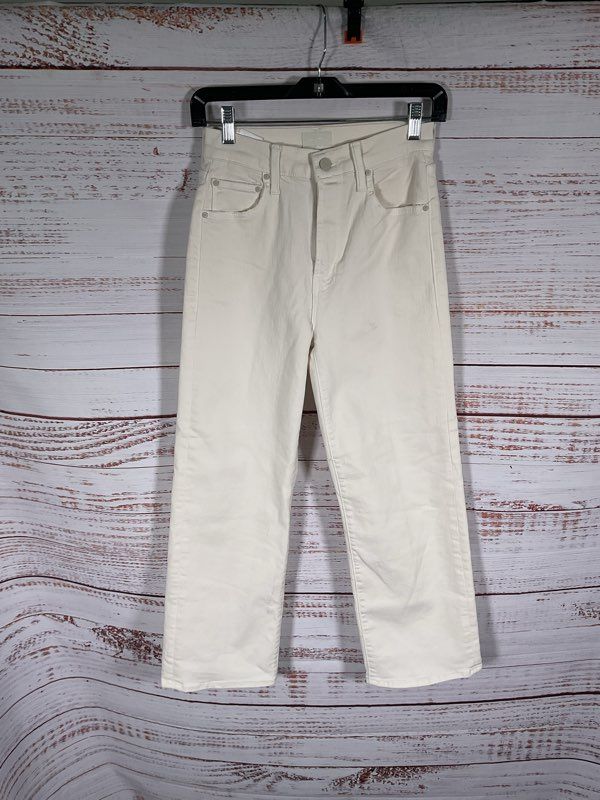 Mother Denim - Lil' Rambler Zip Ankle - Cream Puffs - Size 24 Jeans