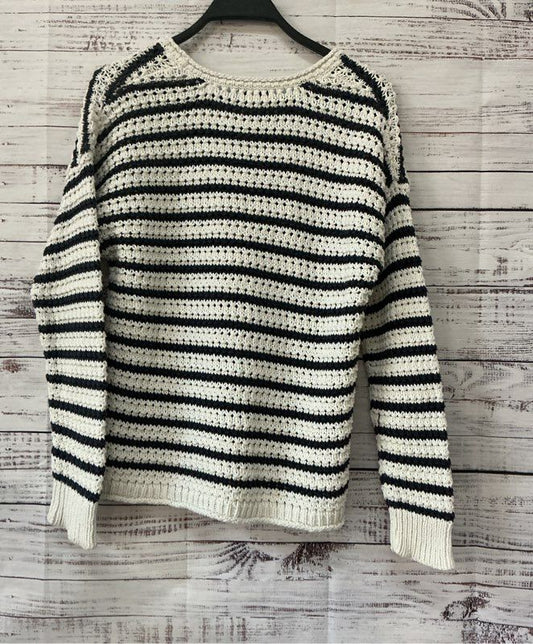 Women's Madewell Navy & White Striped Sweater Size S