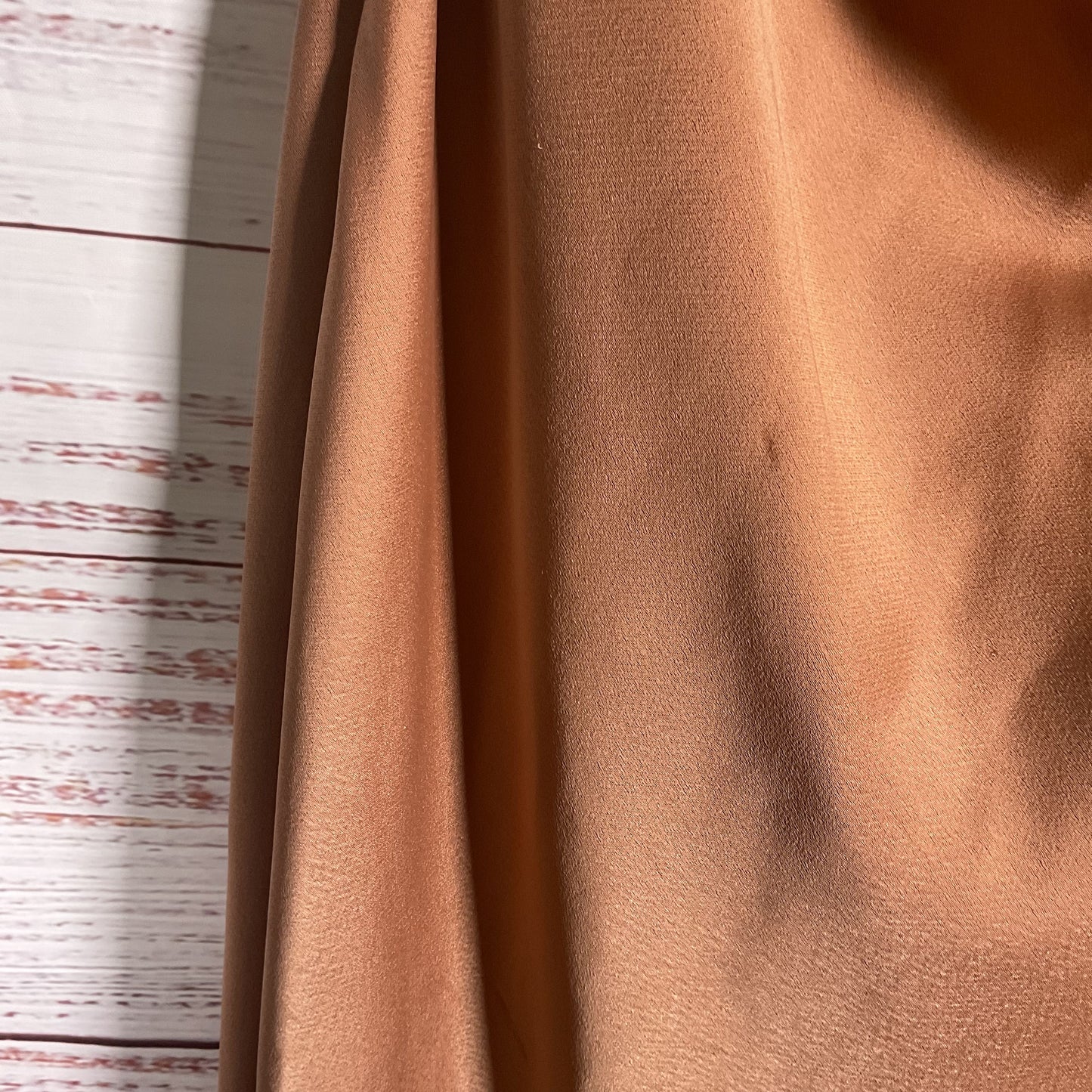 Anthropologie BHLDN One Shoulder Terracotta Satin Gown Dress