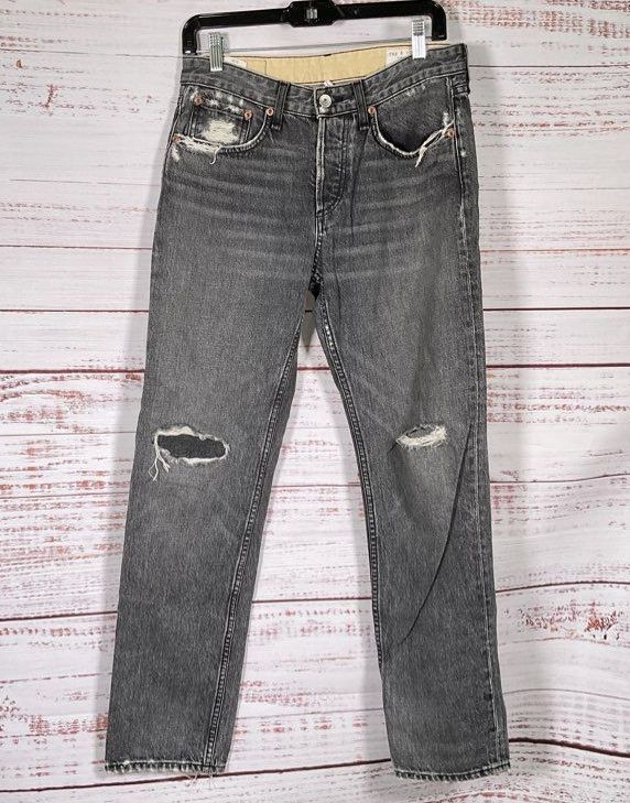 Rag & Bone Rosa Boyfriend Jeans Black Magic 25