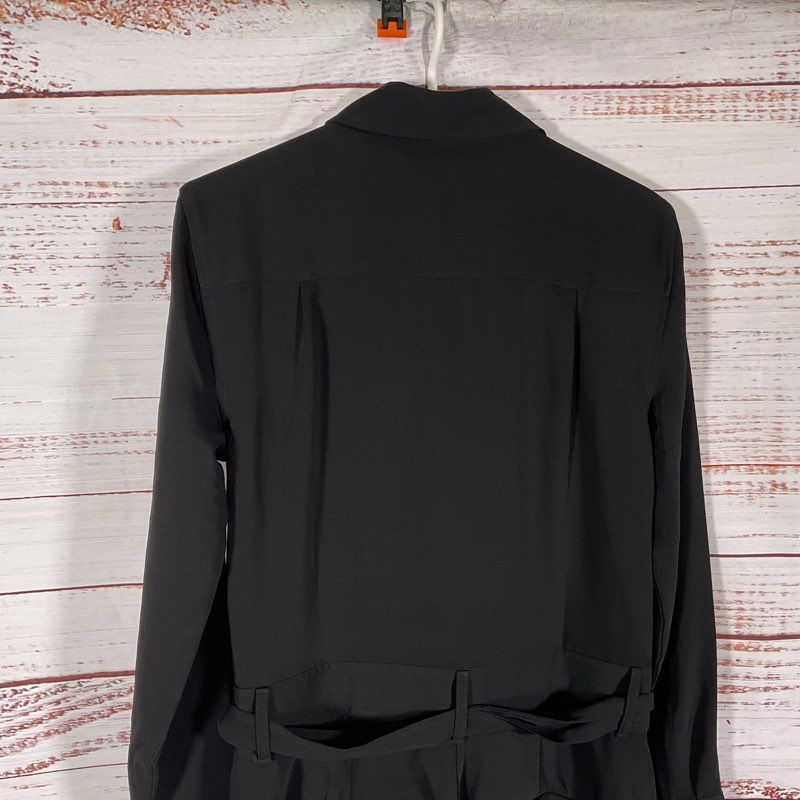 Madewell Black Belted Utility Pocket Wide Leg Jumpsuit - Size 2
