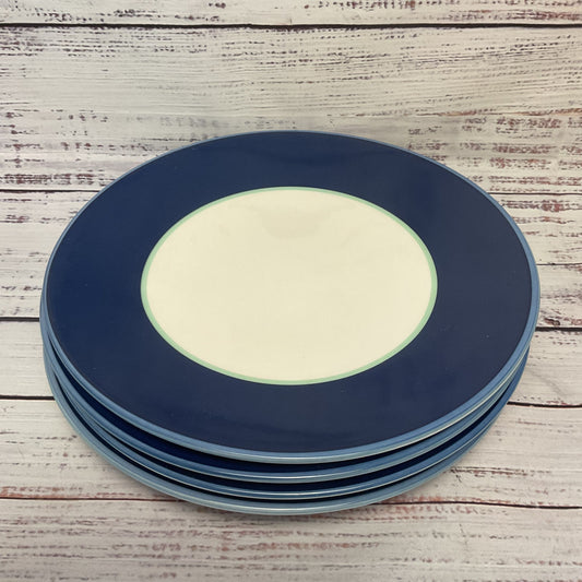 Kate Spade Make It Pop Navy Blue Green Salad Accent Plate 9.25"