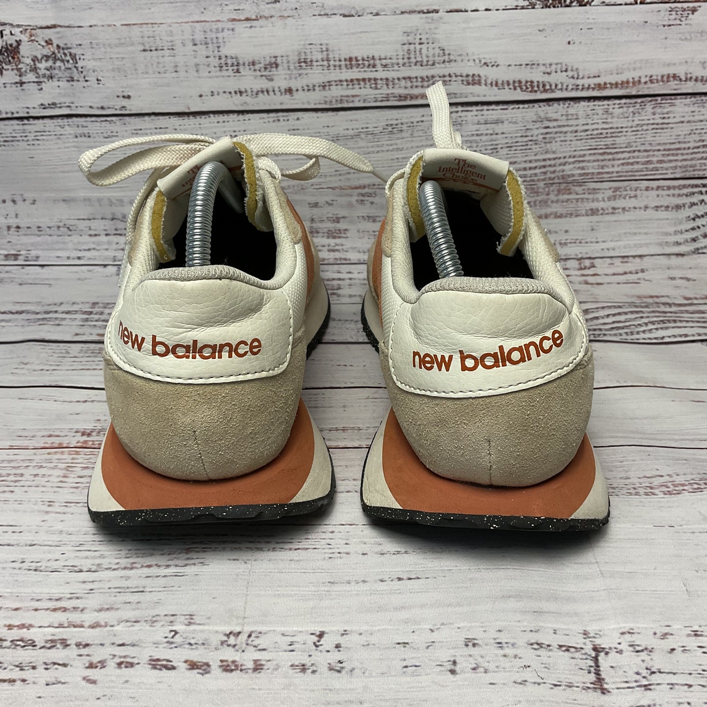 New Balance 237 White Rust Orange Athletic Shoe Men Size 10