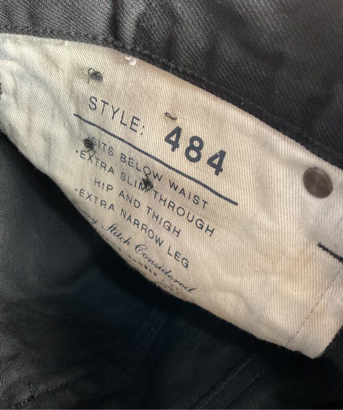 J Crew Style 484 Slim Narrow Leg Jeans Black 32 x 30