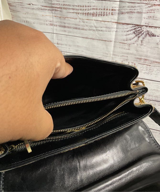 Vintage Mario Valentino Leopard Print Ponyhair Shoulder Bag