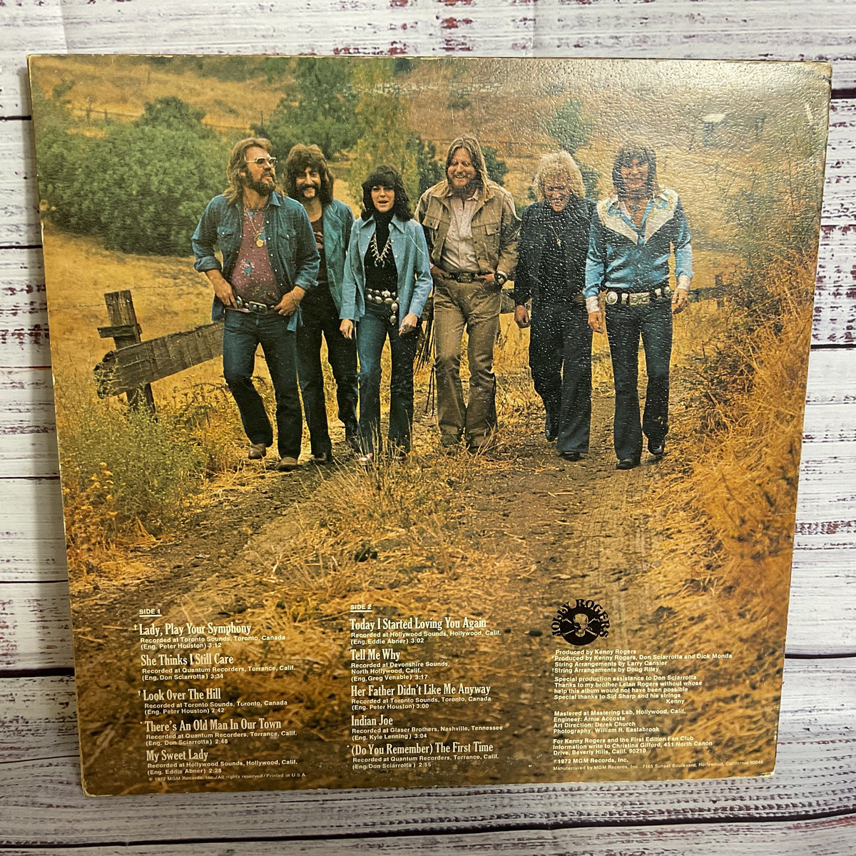 Signed KENNY ROGERS & The First Edition Backroads Vinyl Record LP
