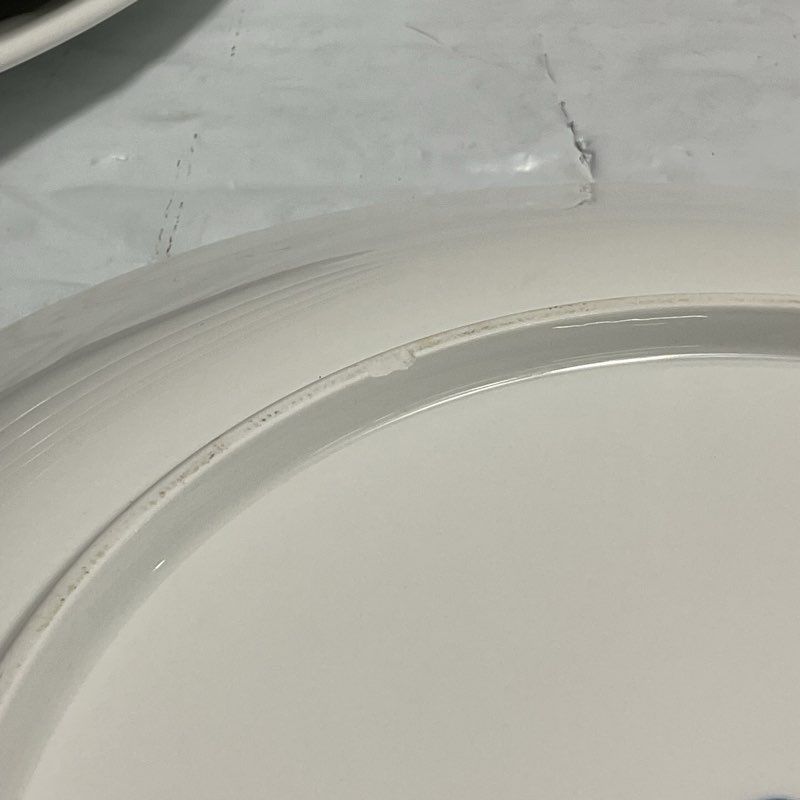 Set of 9 Gibson Olive Orchard 10" Dinner Plates