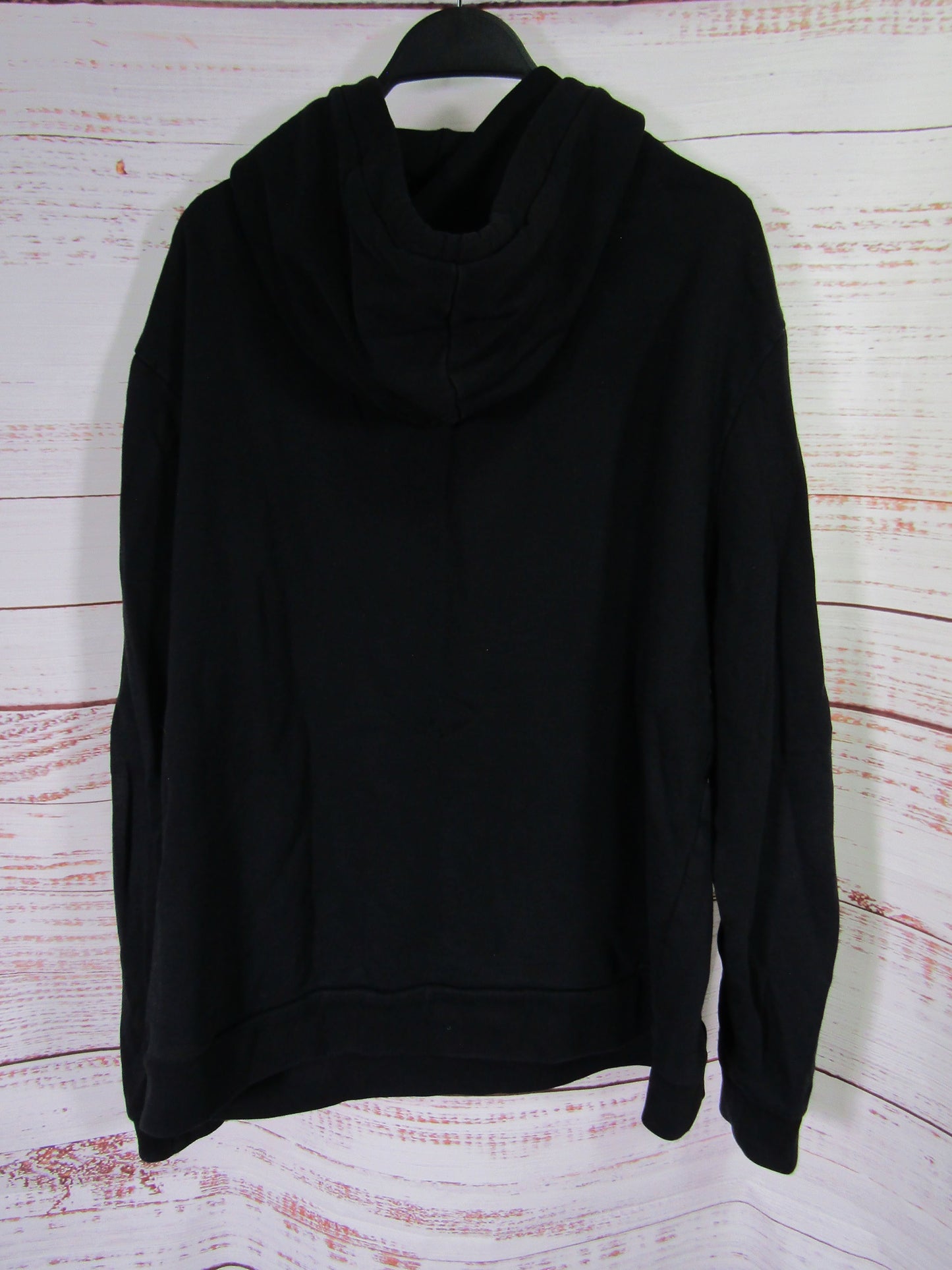 AllSaints DNA Men's Distressed Black Dragon Print Cotton Hoodie Size L
