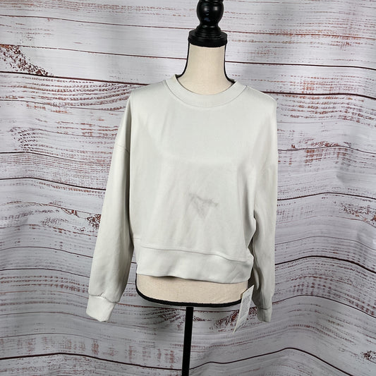 Lululemon Bone White Perfect Oversized Ribbed Crop Crew Sweater - Size 6