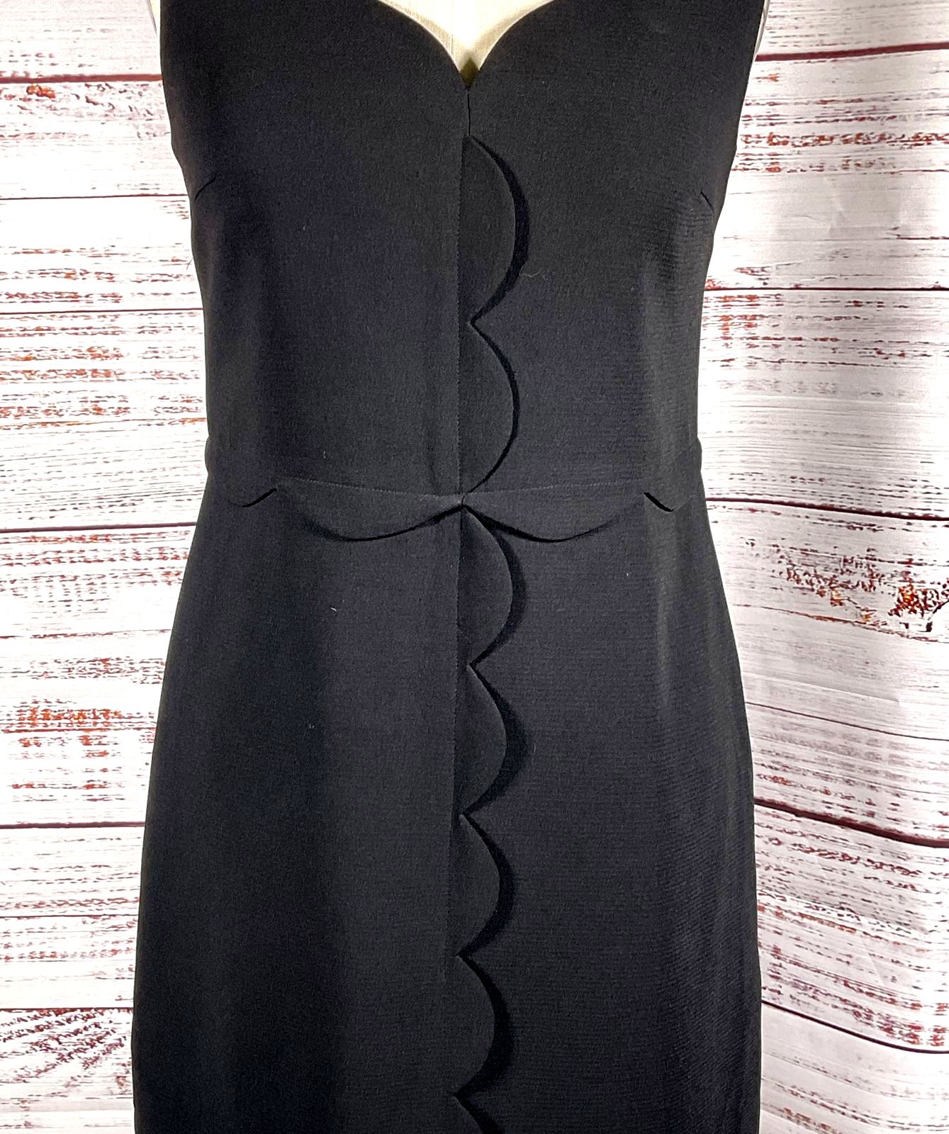 Ted Baker Rubeyed Scalloped Edge A-Line Sheath Dress Black 2