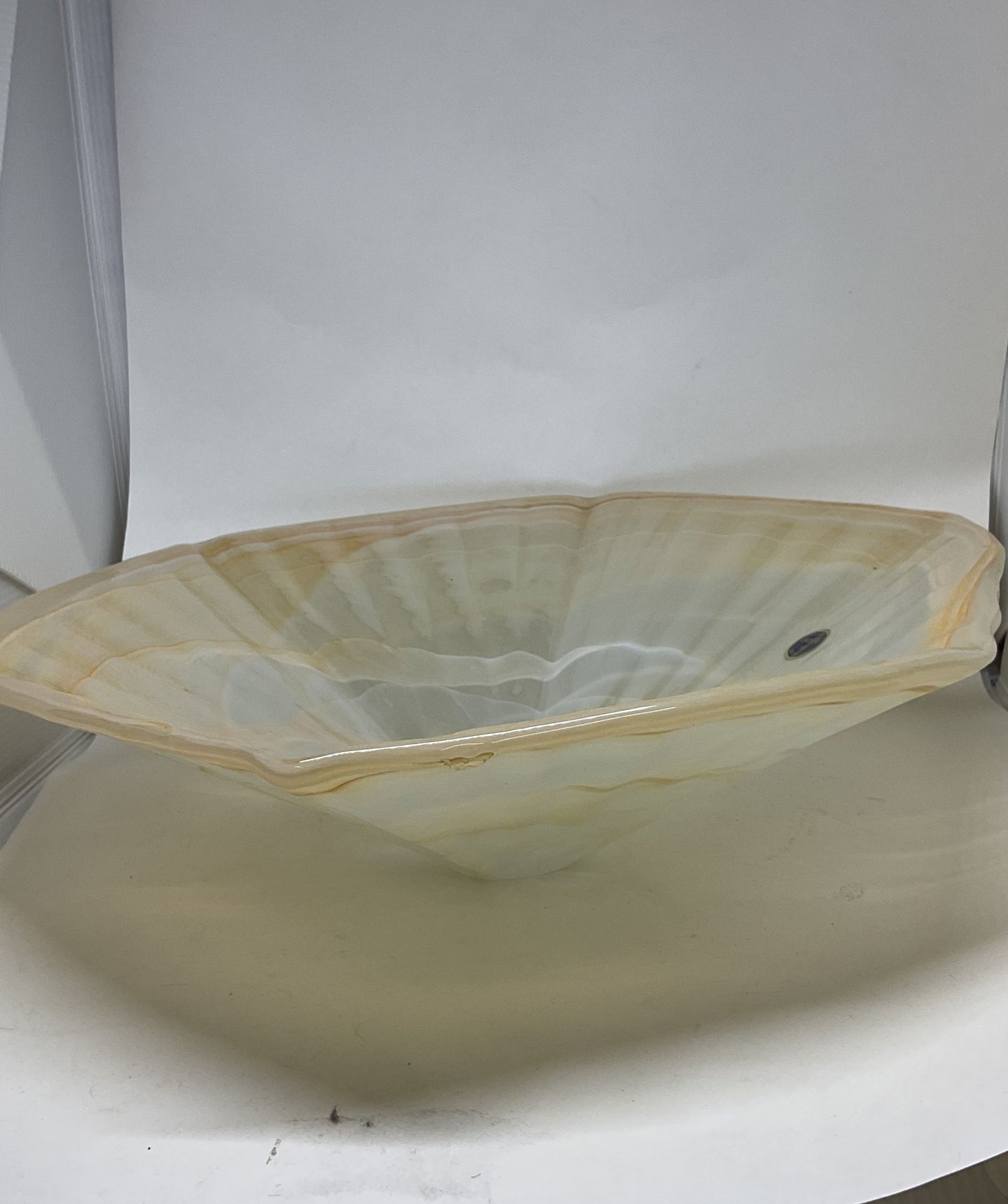 Lavorazione Arte Murano Glass Bowl Italy 12.5"