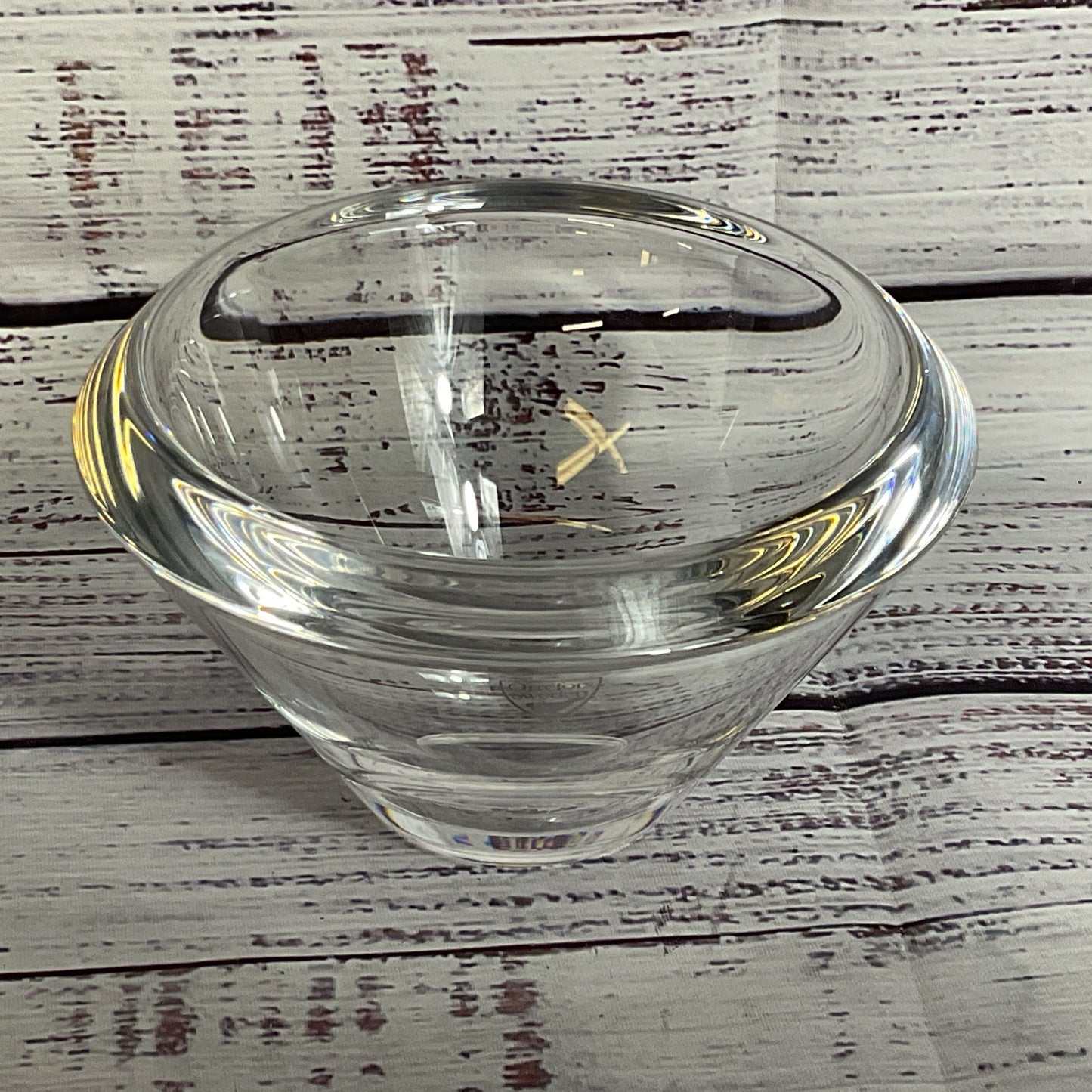 ORREFORS Roma Design By L Bergstrom 5" Crystal Decorative Bowl
