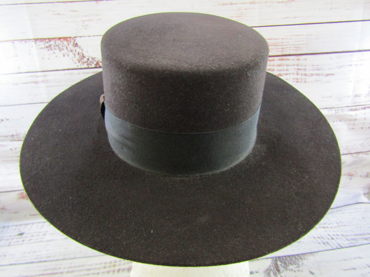 Goorin Bros Brown Wool Flat Brim Hat Size S Made in The U.S.A.