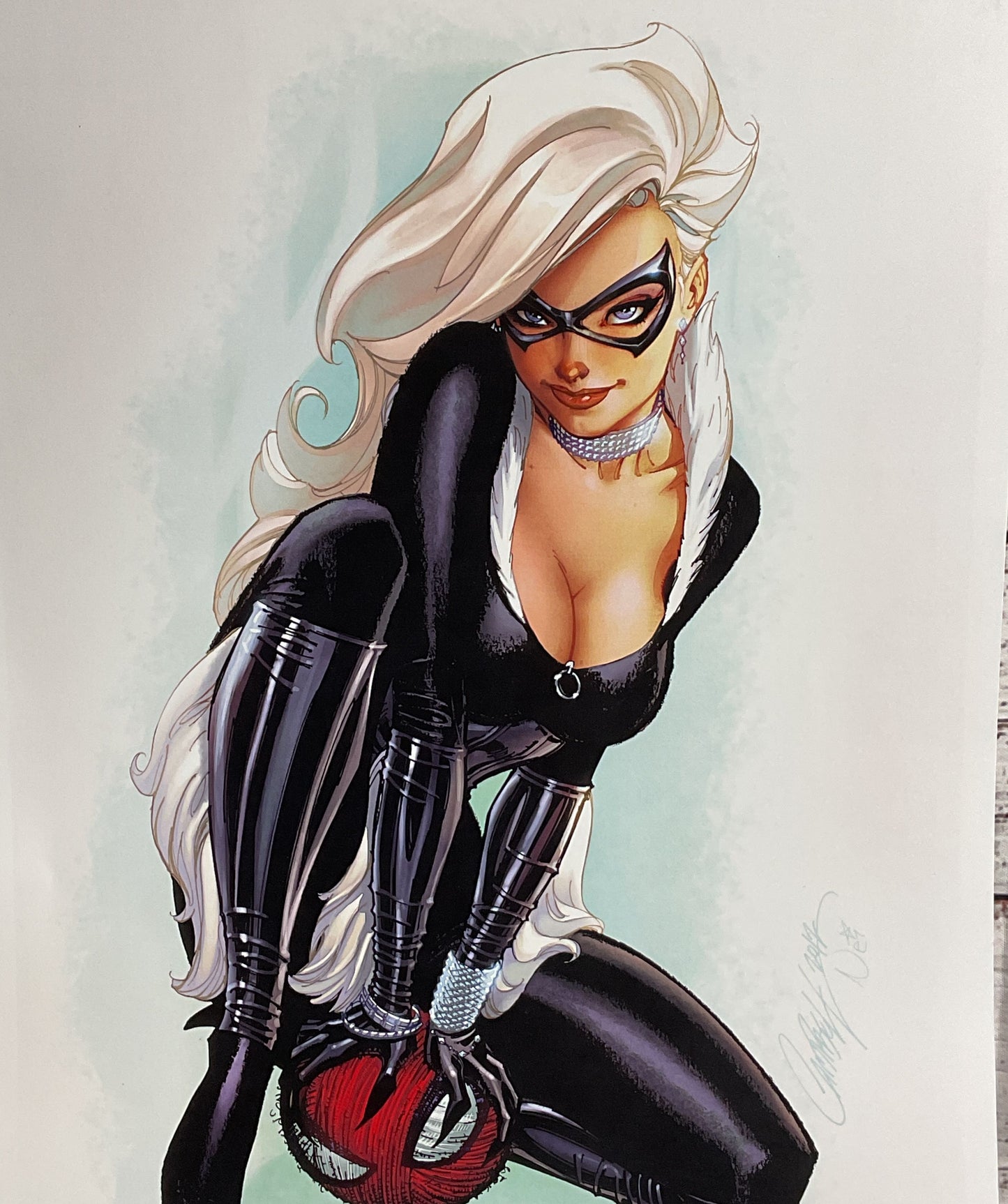 Black Cat Superior Spiderman Print Autographed By J Scott Campbell